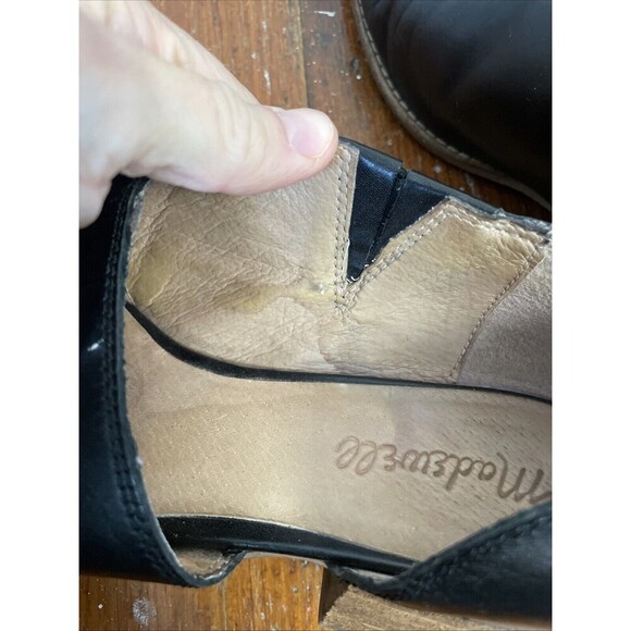 Madewell Lucie Asymmetrical Loafer Black. Leather Point Toe Size 9 - Picture 6 of 9